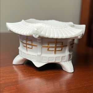 RARE Emperor's Table Pagoda White Bisque Porcelain Votive Candle Holder